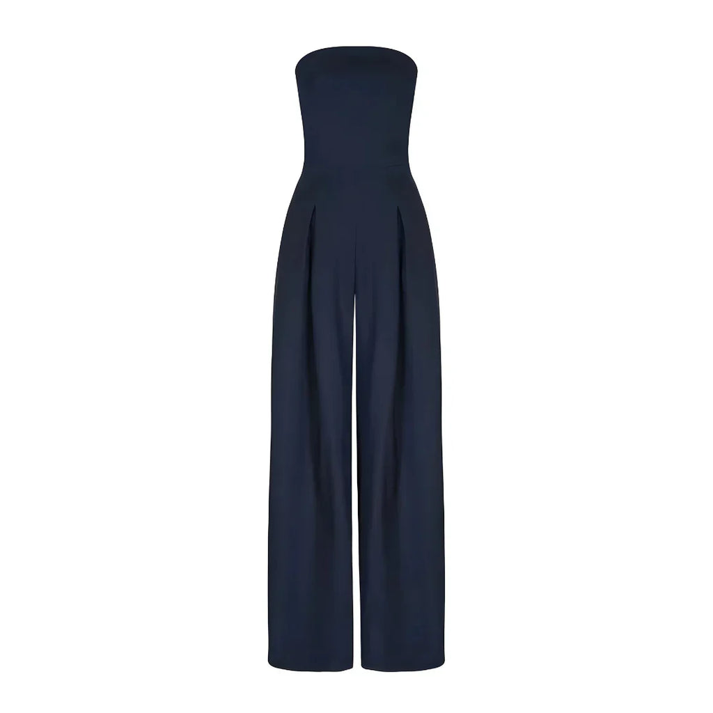 Women’s Tube Jumpsuit with Waist Sculpting Corset Effect – Elegant Slim Fit