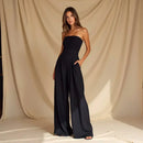 Women’s Tube Jumpsuit with Waist Sculpting Corset Effect – Elegant Slim Fit