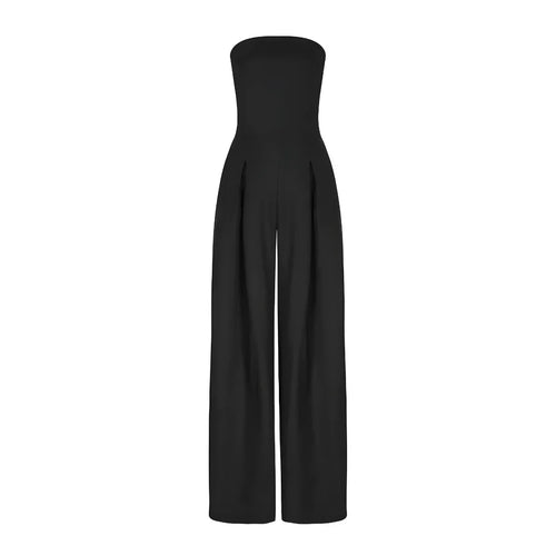 Women’s Tube Jumpsuit with Waist Sculpting Corset Effect – Elegant Slim Fit