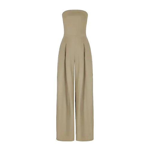 Women’s Tube Jumpsuit with Waist Sculpting Corset Effect – Elegant Slim Fit