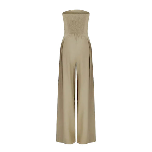 Women’s Tube Jumpsuit with Waist Sculpting Corset Effect – Elegant Slim Fit
