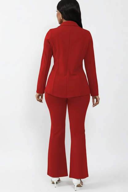 Women’s Two-Piece Suit – Tailored Blazer & Trousers Set