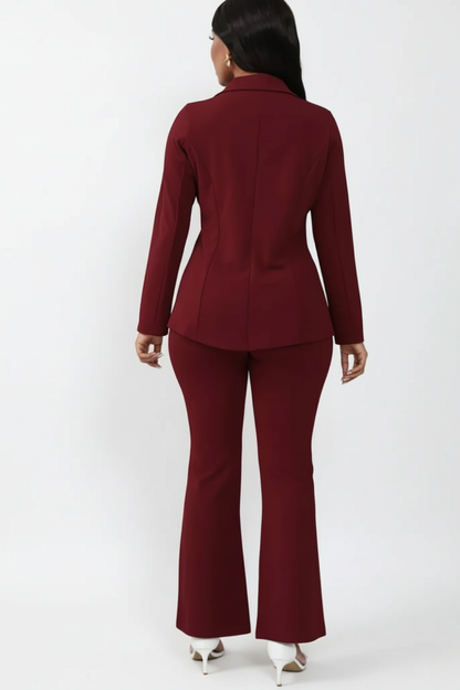 Women’s Two-Piece Suit – Tailored Blazer & Trousers Set