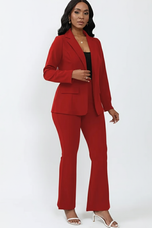 Women’s Two-Piece Suit – Tailored Blazer & Trousers Set