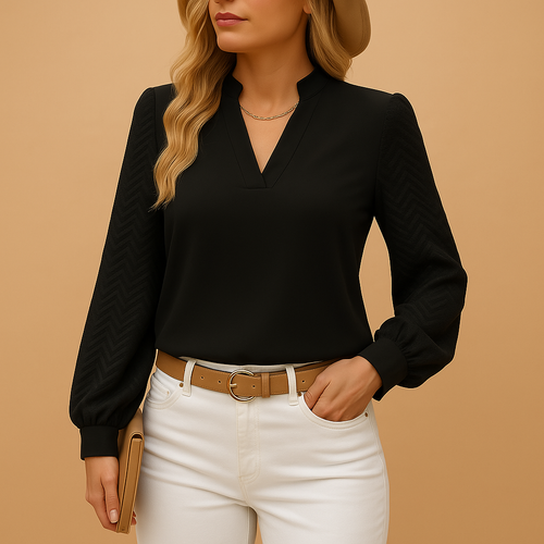 Women’s V-Neck Top – Flowy Fit for Effortless Style and Comfort