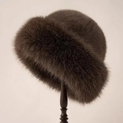 Women’s Vintage Faux Fur Hat – Elegant Winter Headwear