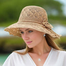 Women’s Wide-Brim Sun Hat – Foldable Elegance with UV Protection