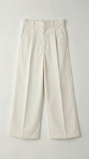 Women’s Wide-Leg Trousers – High Waisted, Pleated Front