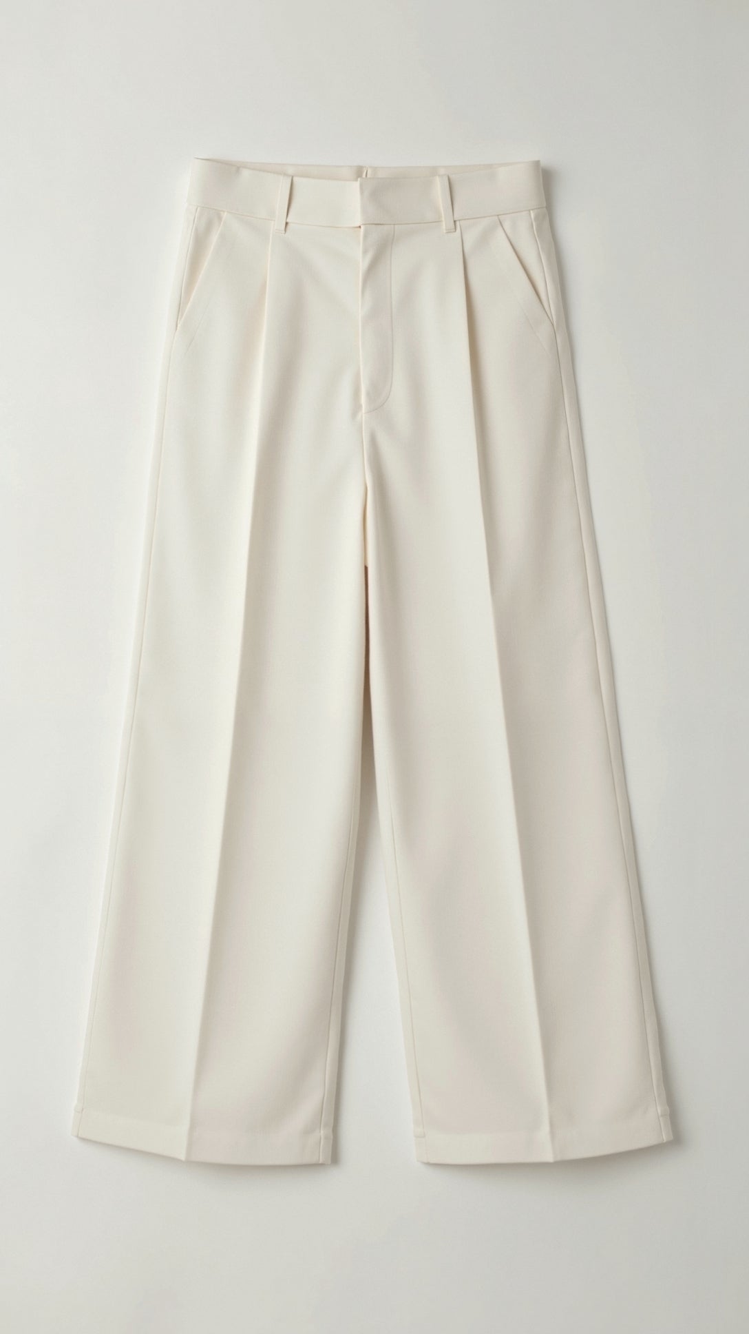 Women’s Wide-Leg Trousers – High Waisted, Pleated Front