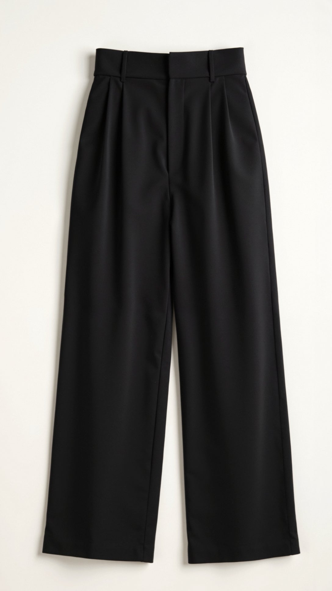 Women’s Wide-Leg Trousers – High Waisted, Pleated Front