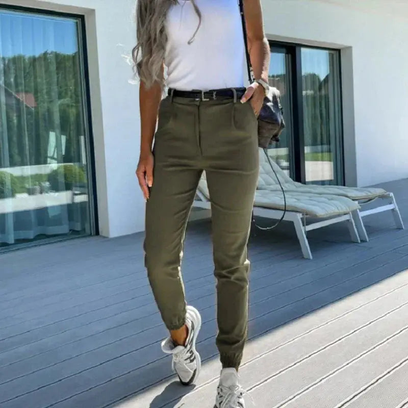 Womens Chino Pants Ankle Length 3