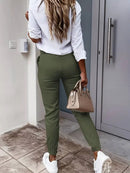 Womens Chino Pants Ankle Length 5