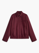 Womens Coat Minimalist Burgundy 0