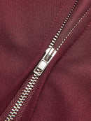 Womens Coat Minimalist Burgundy 2