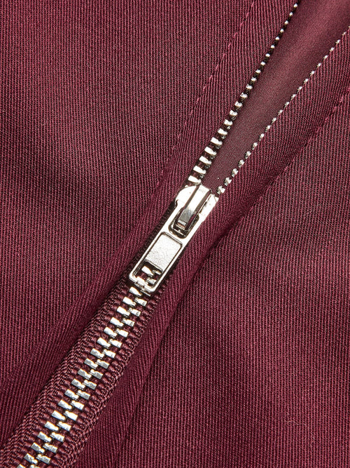 Womens Coat Minimalist Burgundy 2