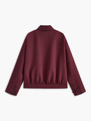Womens Coat Minimalist Burgundy 3