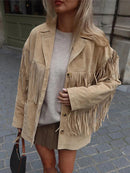 Womens Coat With Fringe Details 5