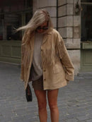 Womens Coat With Fringe Details 6