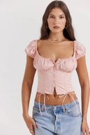 Womens Crop Top With Puff Sleeves 2