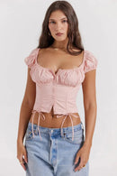 Womens Crop Top With Puff Sleeves 3