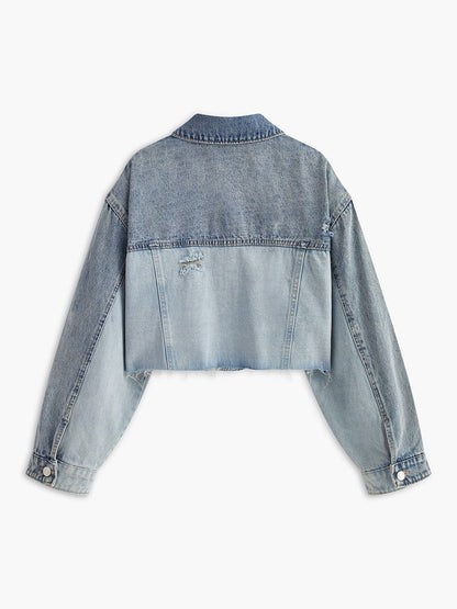Womens Denim Jacket Cropped 1