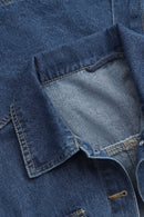 Womens Denim Jacket with Tie Belt 4