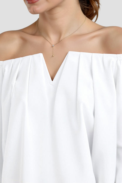 Womens Going Out Top Off-Shoulder V-Neck 1
