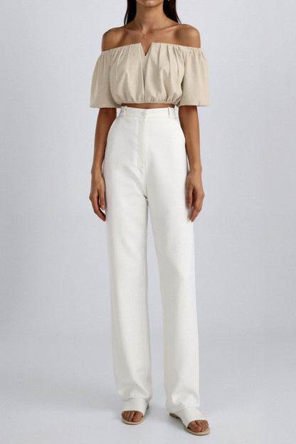 Womens Going Out Top Off-Shoulder V-Neck 8