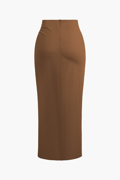 Womens Midi Dress High-Waist 6