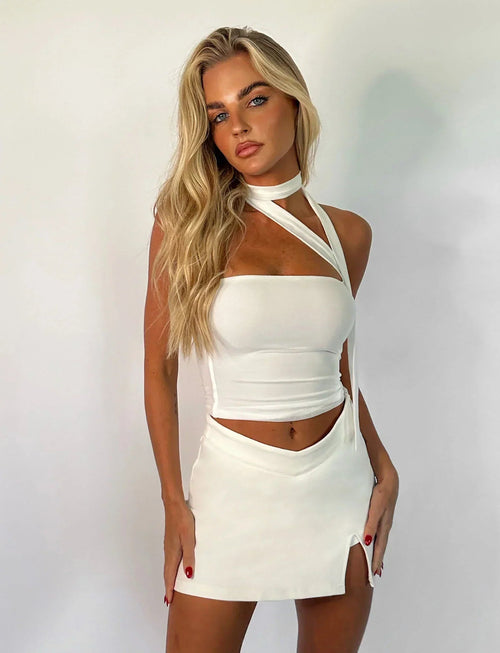 Womens Tank Top With Asymmetrical Neckband 4