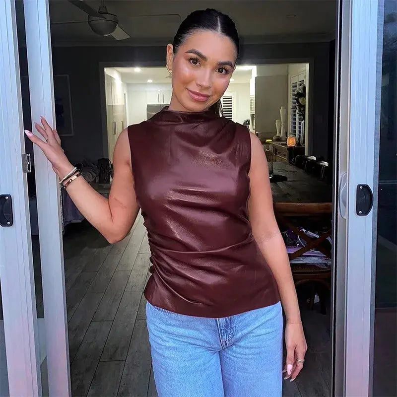 Womens Top Burgundy Going Out Top 1