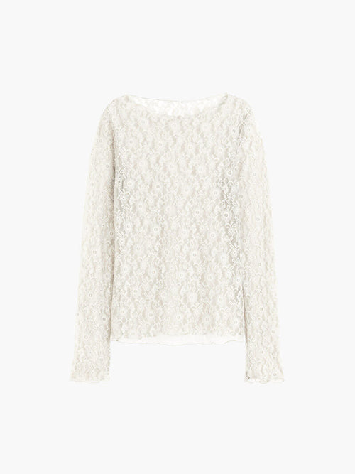 Womens Top Long Sleeve Lace Blouse for Going Out 2
