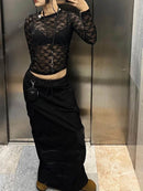 Womens Top Long Sleeve Lace Blouse for Going Out 7