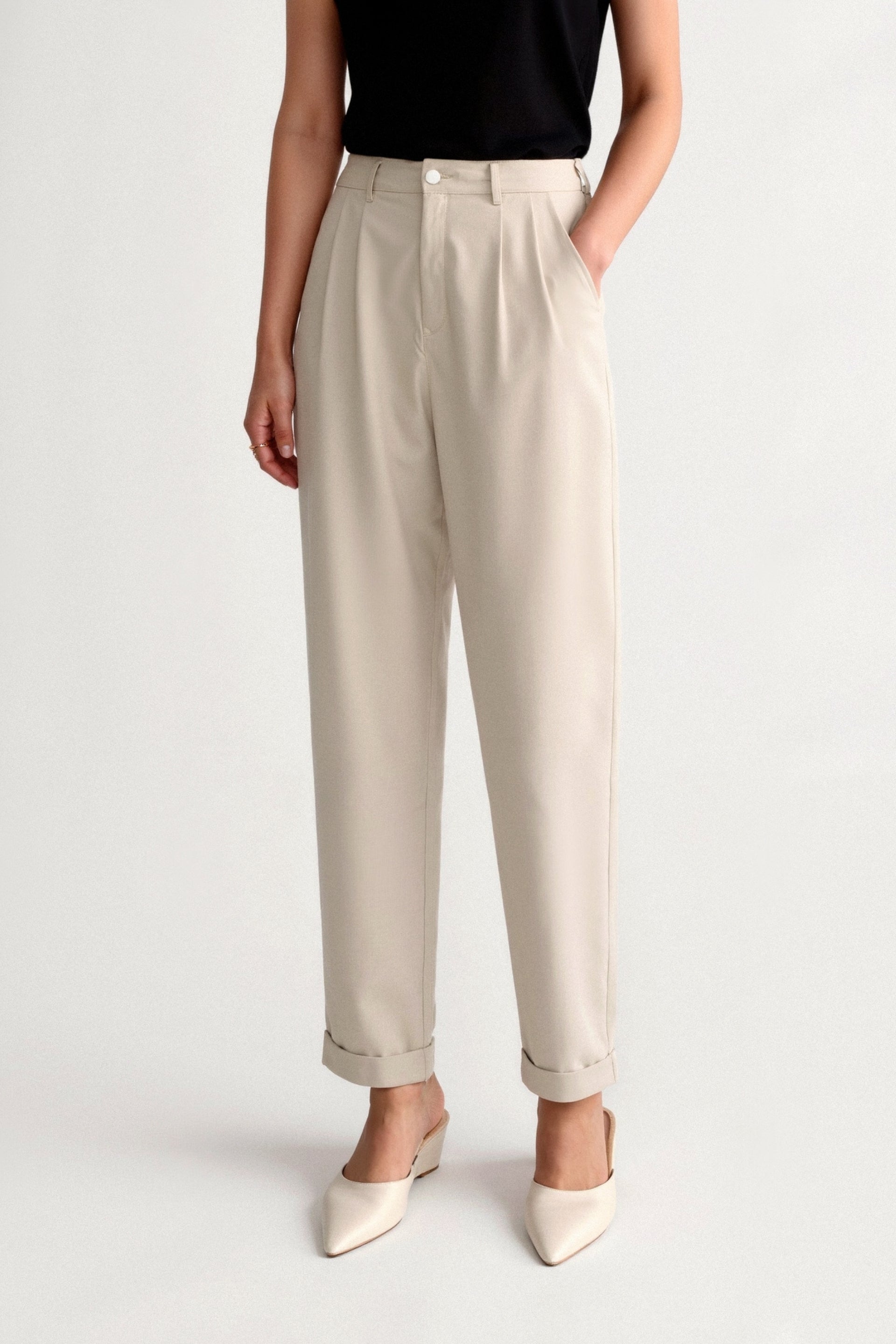 Womens Trousers With Pleats