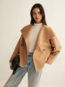 Womens Wool Coat Cropped 0