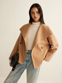 Womens Wool Coat Cropped