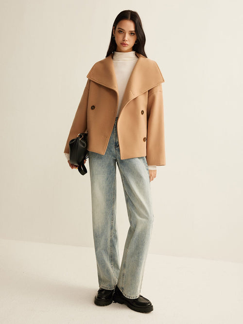 Womens Wool Coat Cropped 1