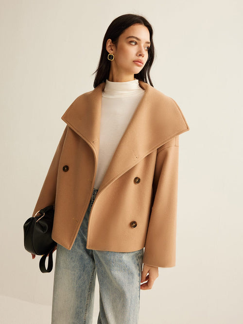 Womens Wool Coat Cropped 2