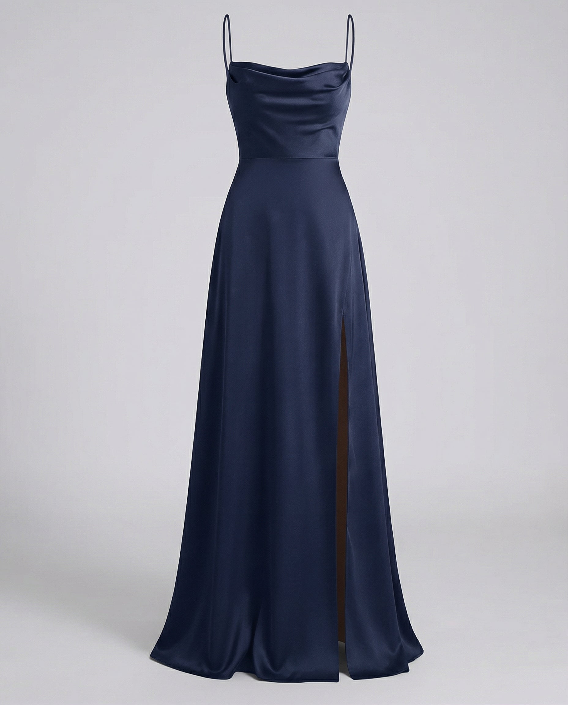 Flowing Silk Maxi Evening Dress