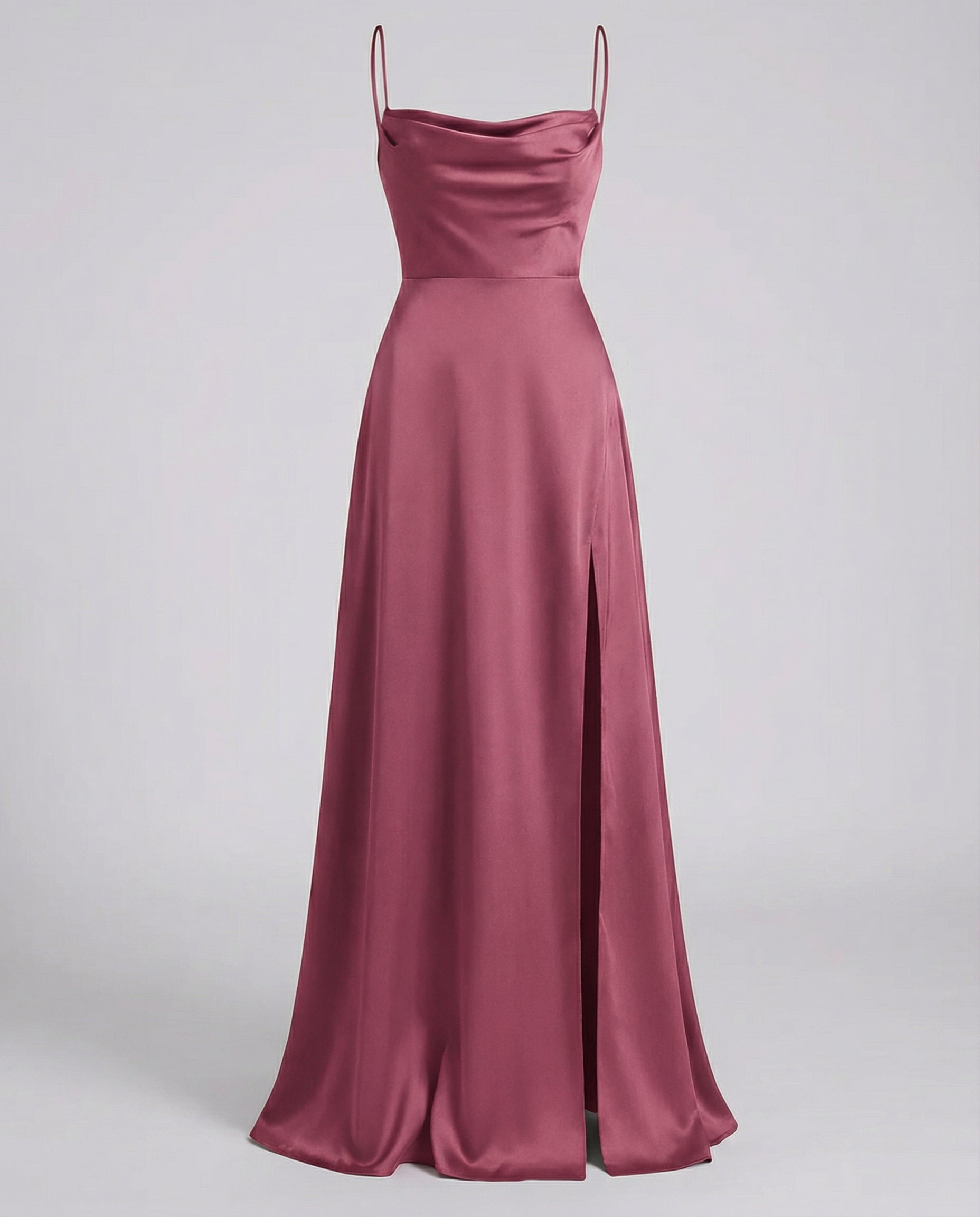 Flowing Silk Maxi Evening Dress