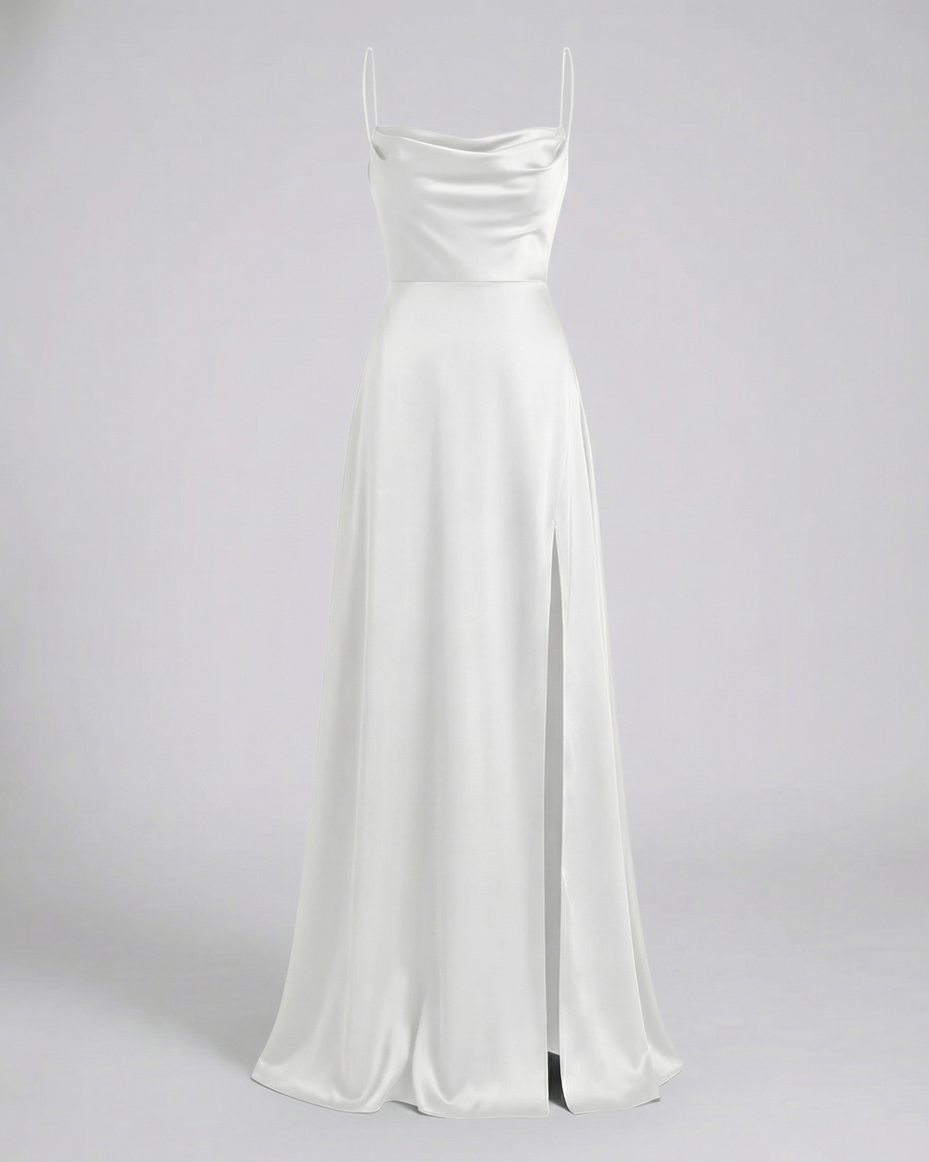 Flowing Silk Maxi Evening Dress