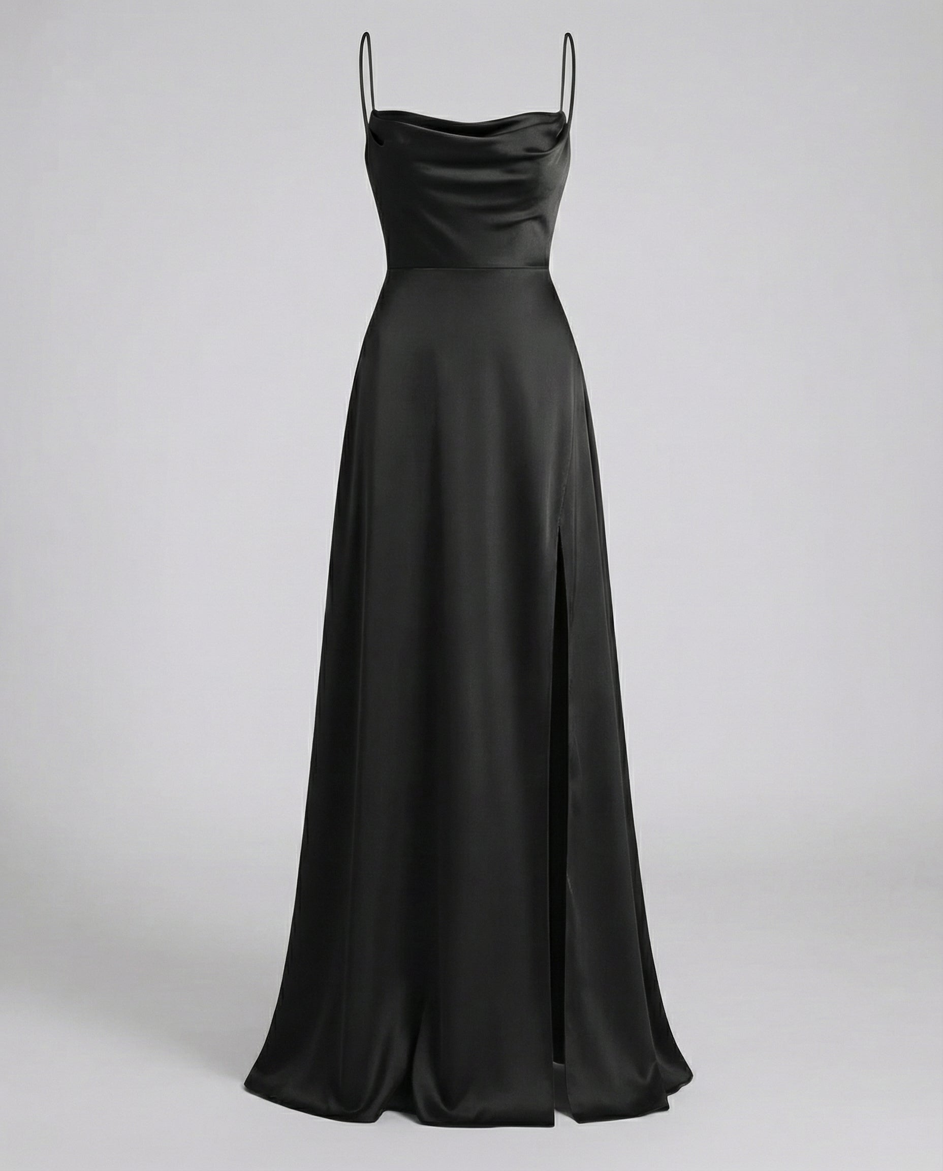 Flowing Silk Maxi Evening Dress