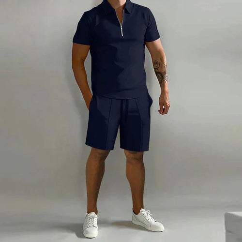 Stylish Polo and Shorts Two-Piece Set for Men