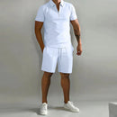 Stylish Polo and Shorts Two-Piece Set for Men