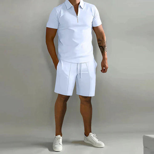 Stylish Polo and Shorts Two-Piece Set for Men