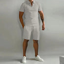 Stylish Polo and Shorts Two-Piece Set for Men