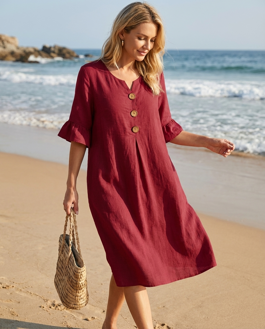 Kallista Lightweight Linen Dress