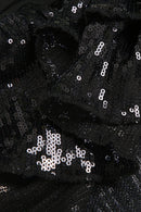 Sequin Paneled Tiered Bodycon Mini Skirt