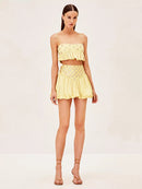 Women's Sequin Mirror Skirt Set – Sparkling Party Two Piece Outfit