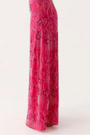 Beaded Sequin Embroidery Bodycon Maxi Skirt